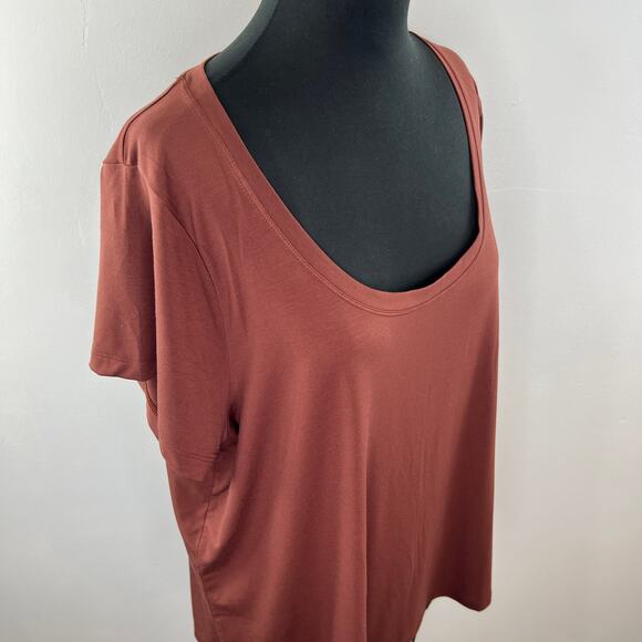 ATHLETA Stratus II Top Brown Cinnamon Soft Essence Fabric Tencel Relaxed Plus 2X - Picture 4 of 6